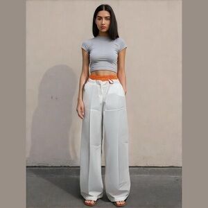 Fila white track pants size medium